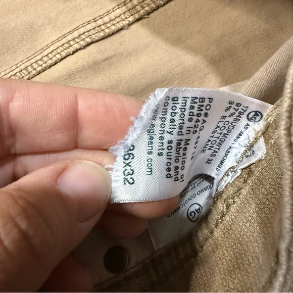 AG Adriano Goldschmied Pants Mens Everett 36x32 Brown Sueded Soft Slim Straight - Picture 5 of 8